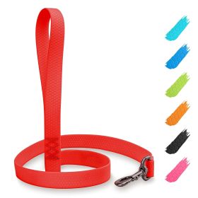 Red Waterproof Dog Leash 6 Ft x 3/5 inch  Anti Slip Dog Leash for Large Dogs Small and Medium Dogs Heavy Duty Dog Leash with Water and Dirt Resis