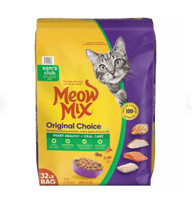 Meow Mix Original Choice Dry Cat Food, Heart Health & Oral Care Formula (32 lbs.)