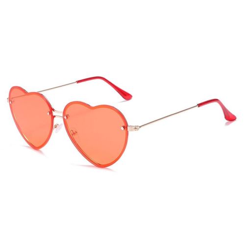 Lovely love rimless sunglasses; versatile women's decoration ins; same style; versatile; cut edge love glasses;