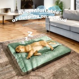 Up to 100 lbs Dog Mat Sleeping Dog Mattress Floor Mat Removable And Washable Dog Kennel Large Dog Kennel Pet Pad Dog Mat Soft Comfortable Bed (Color: gray, size: 30*24*3'' Up to 33 lbs)
